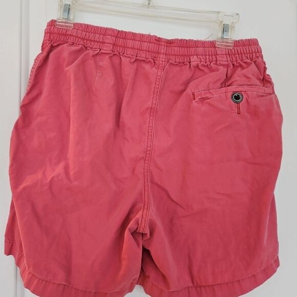 J Crew NY Mens Small, Drawstring Shorts Salmon  Twill 6" Inseam GUC Preppy Gym - Picture 2 of 9